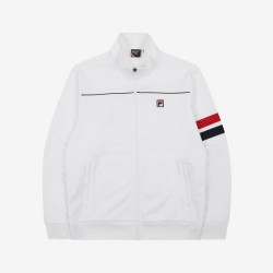 Fila White Line Signature Track Top - Miesten Liivit - Valkoinen | FI-62971